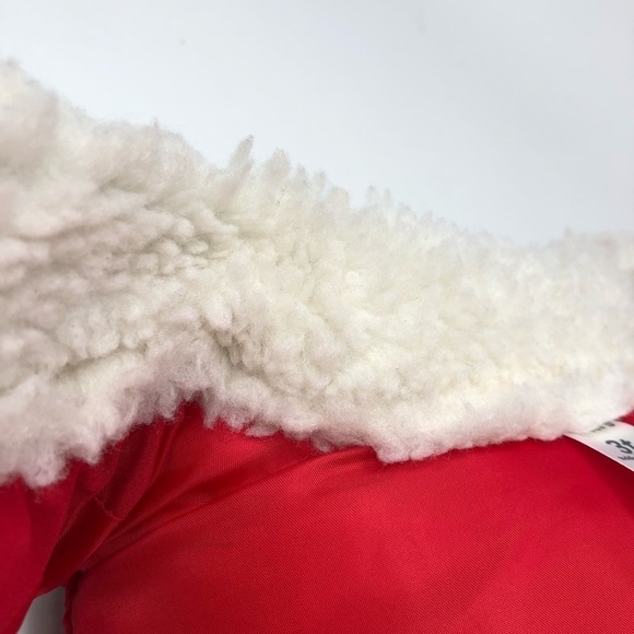 CARTER’S Red Grey Sherpa Collared Color Block Cozy Puffer Snap-up Toddler Vest - Picture 6 of 14